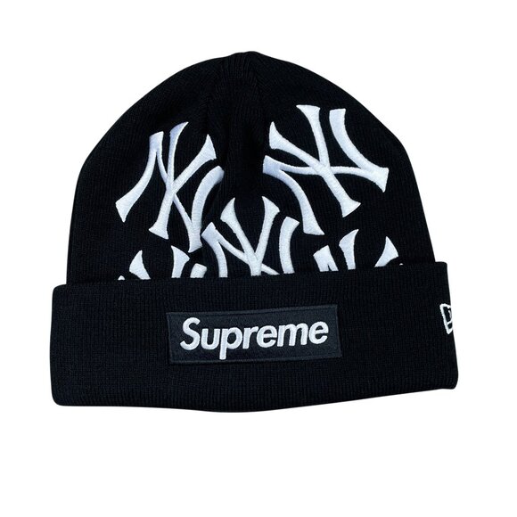 Supreme Other - Supreme x New Era FW21 New York Yankees Box Logo Beanie Black